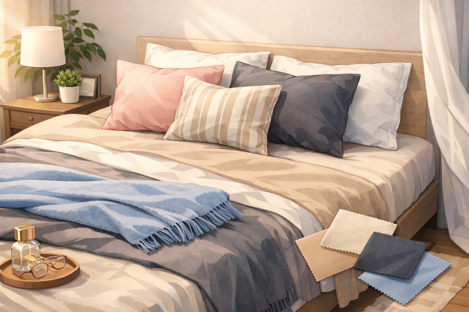 ベッドシーツの色の組み合わせ！失敗しないコーディネート術を徹底解説