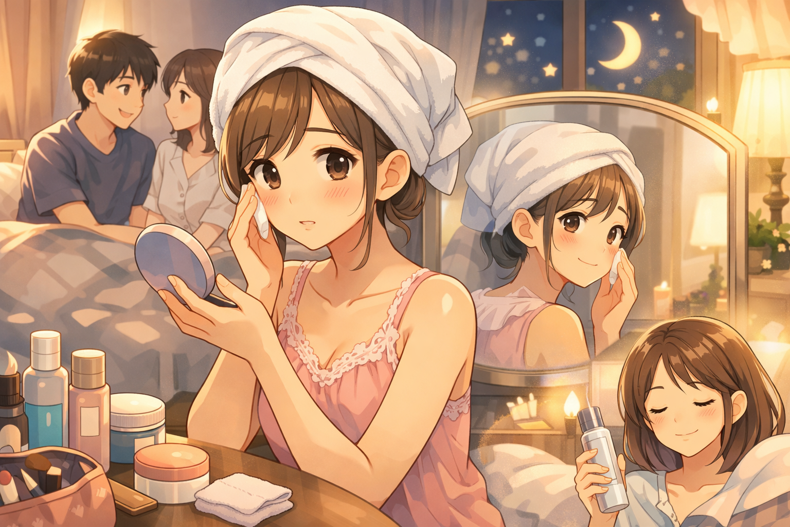 お泊まりですっぴんを見せたくない？自信を持てる対策と心が軽くなる考え方！