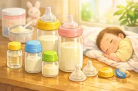 新生児の哺乳瓶は何本必要？授乳スタイル別の本数とサイズ選びのポイント！