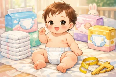 オムツのサイズ比較で太ももが太い子向けを調査！ムチムチ赤ちゃんに最適なメーカーは?