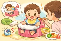 バンボで離乳食の前のめり対策！安全に食べさせる方法と注意点