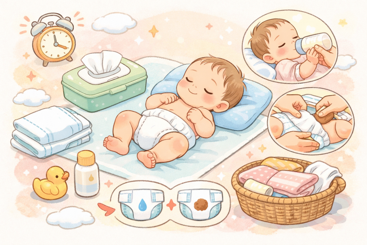 新生児のオムツ替え頻度は1日何回？最適な交換のタイミングと回数を解説！