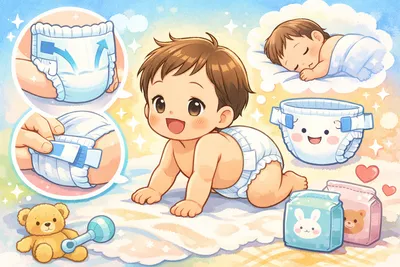 背中漏れしにくいオムツのテープ選び！赤ちゃんも安心のおすすめポイントを解説