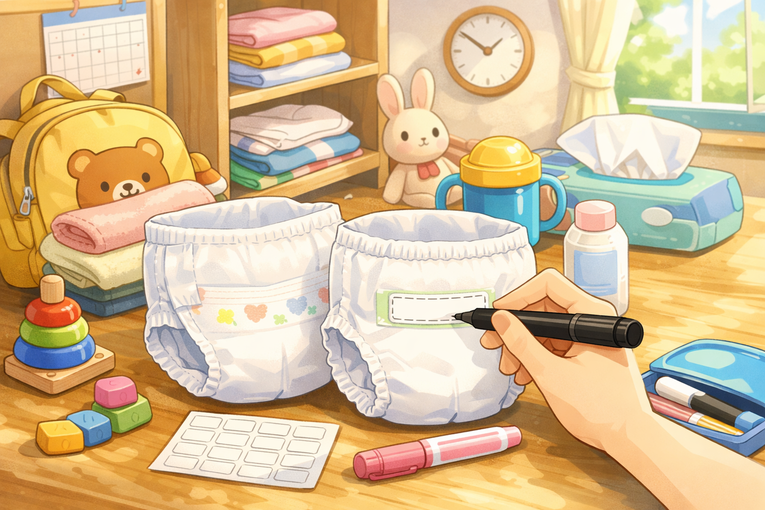 おむつの名前はどこに書く？保育園準備の基本から時短テクニックまで完全ガイド！