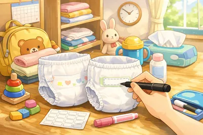 おむつの名前はどこに書く？保育園準備の基本から時短テクニックまで完全ガイド！