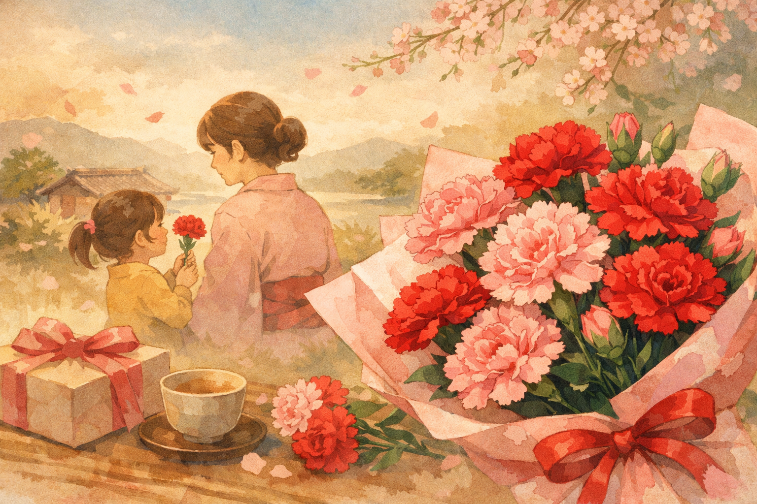 母の日になぜカーネーションを贈るの？感動の由来と色の意味を解説！