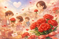 母の日に赤いカーネーションを贈る意味は？花言葉や由来を優しく解説します！