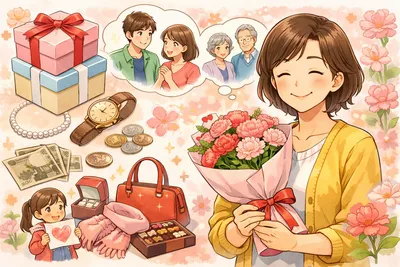 母の日のプレゼント相場はいくら？年代別の予算や選び方を徹底解説！