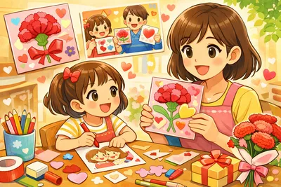 母の日の手作りカードが簡単に作れる？子どもと一緒に楽しむアイデア集！