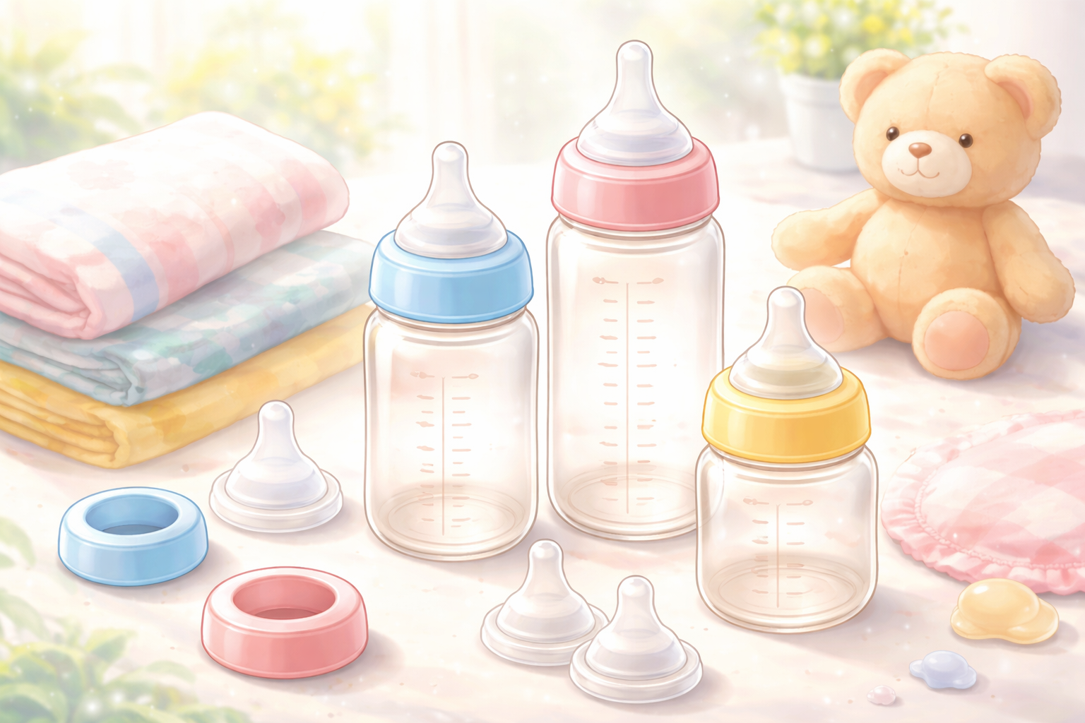 新生児の哺乳瓶は何本必要？授乳スタイル別の目安